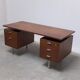 Freestanding modernist writing desk in wengé, 1960s