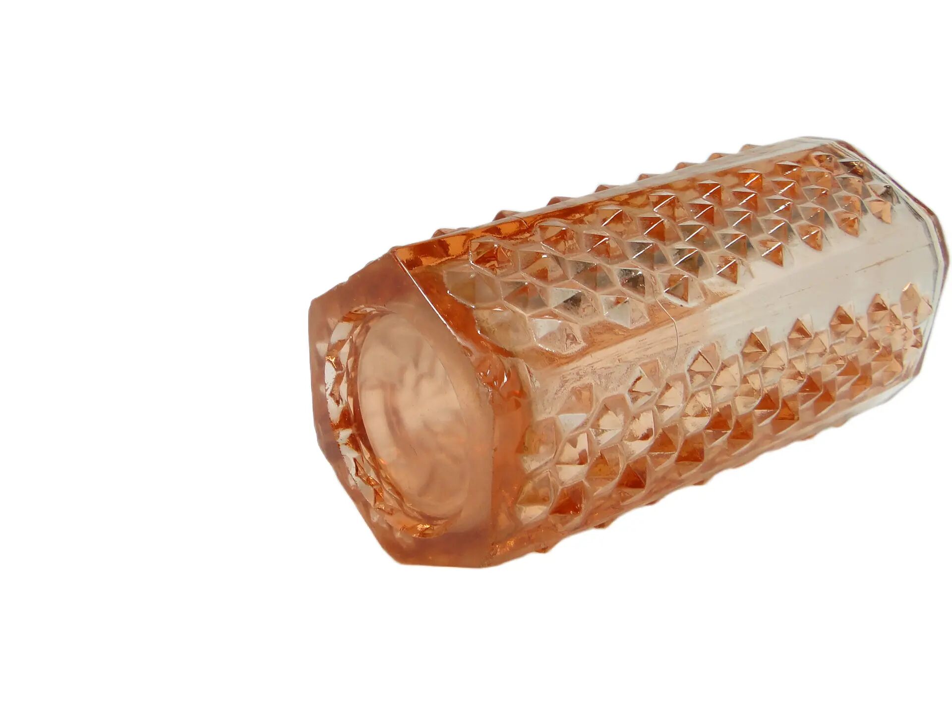 Ćwieki vase, modernism, rosaline glass, Ząbkowice, Poland, 1970s.