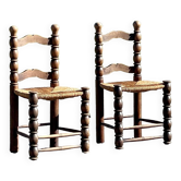 Pair of 1950s beech chairs