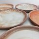 Series 18 dessert plates artisanal sandstone 60s
