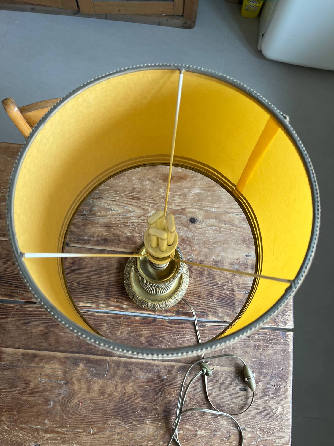 Vintage brass living room lamp