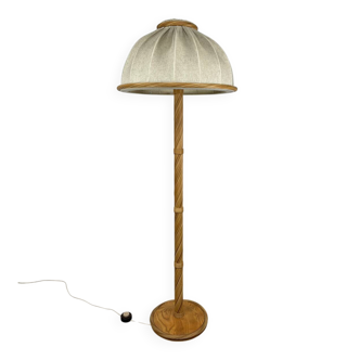 1970s rattan floor lamp