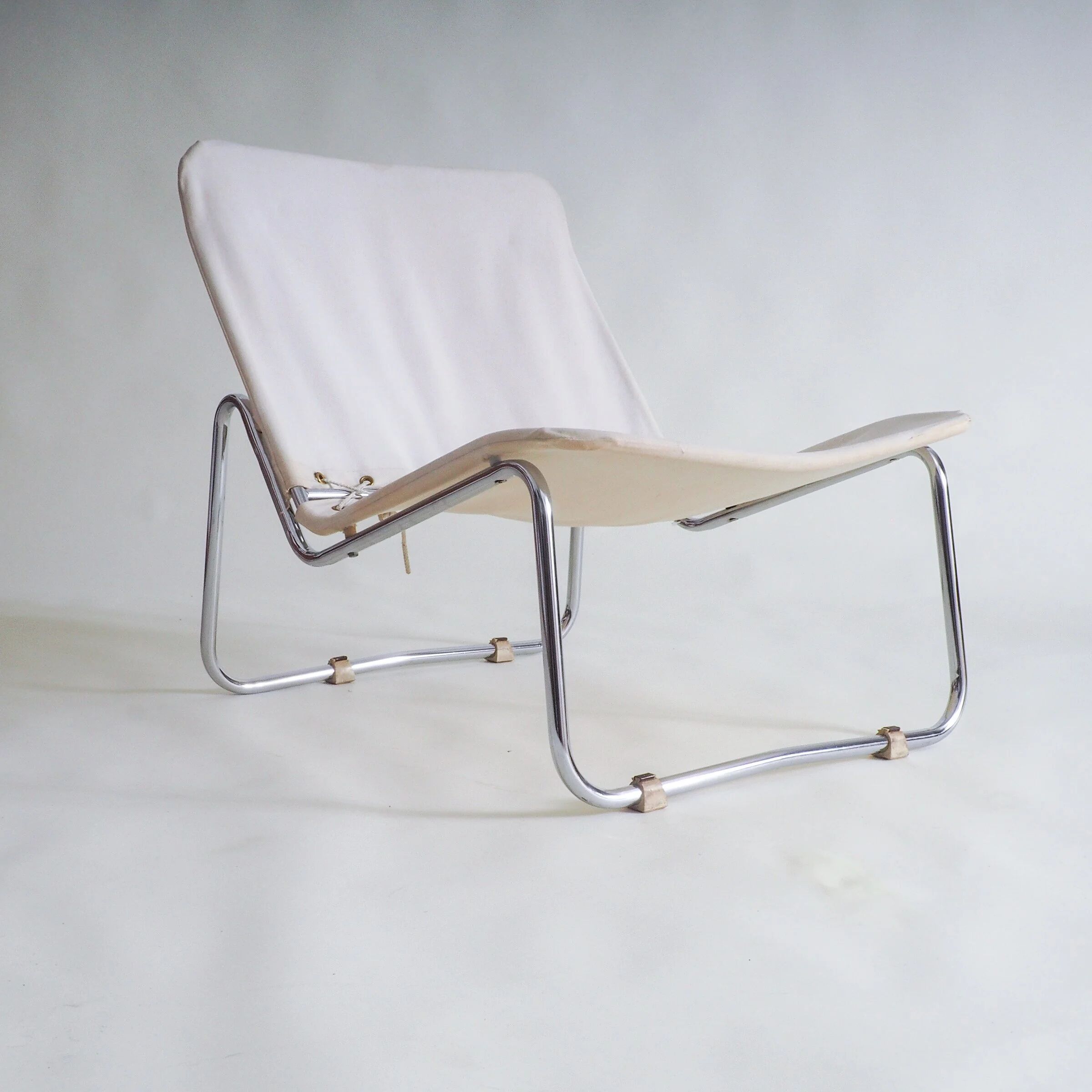 70s tubular lounge chair
