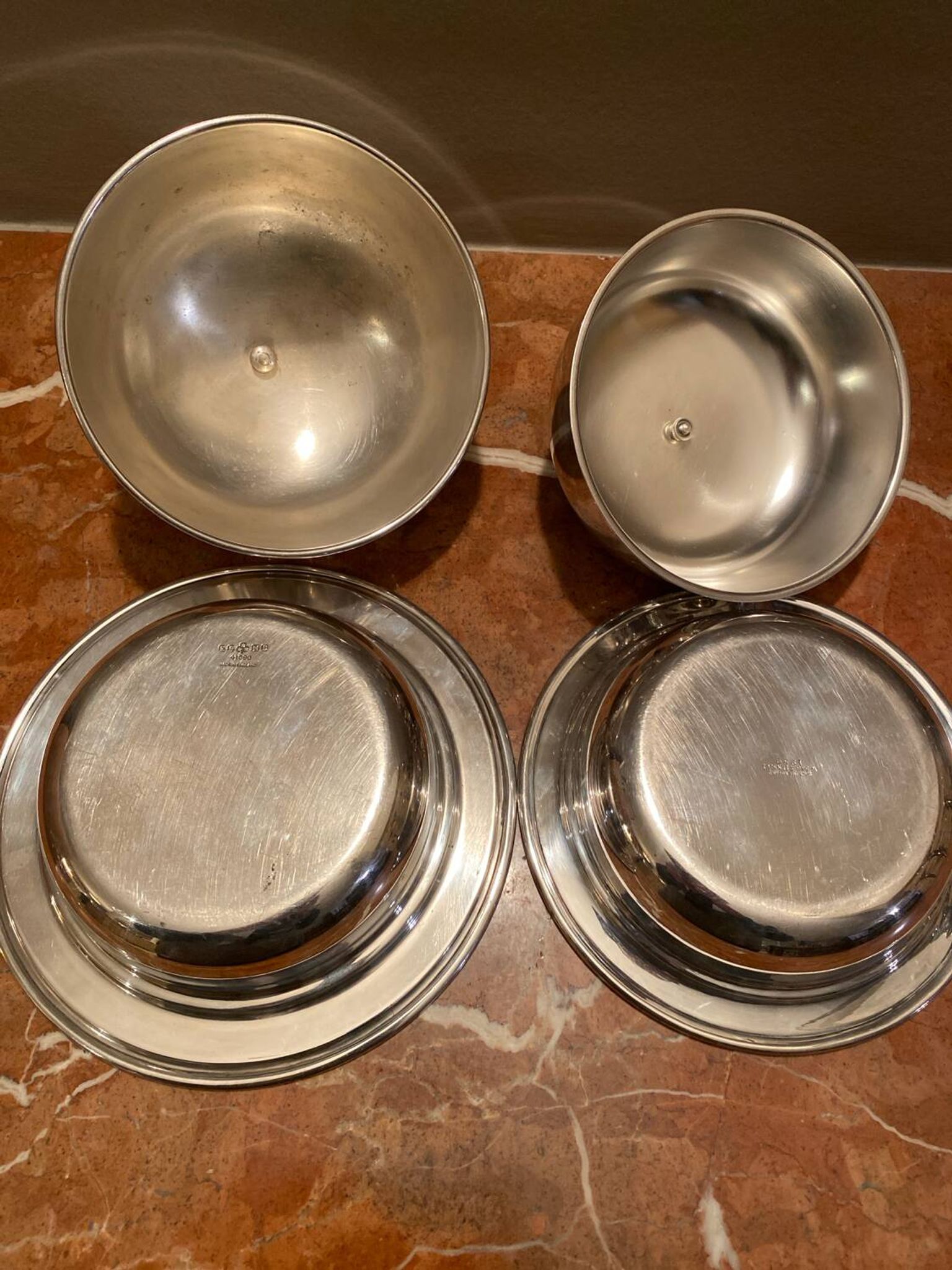 Jolie set de deux anciennes cloches à caviar