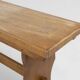 Art Deco bench in solid oak, France circa 1940