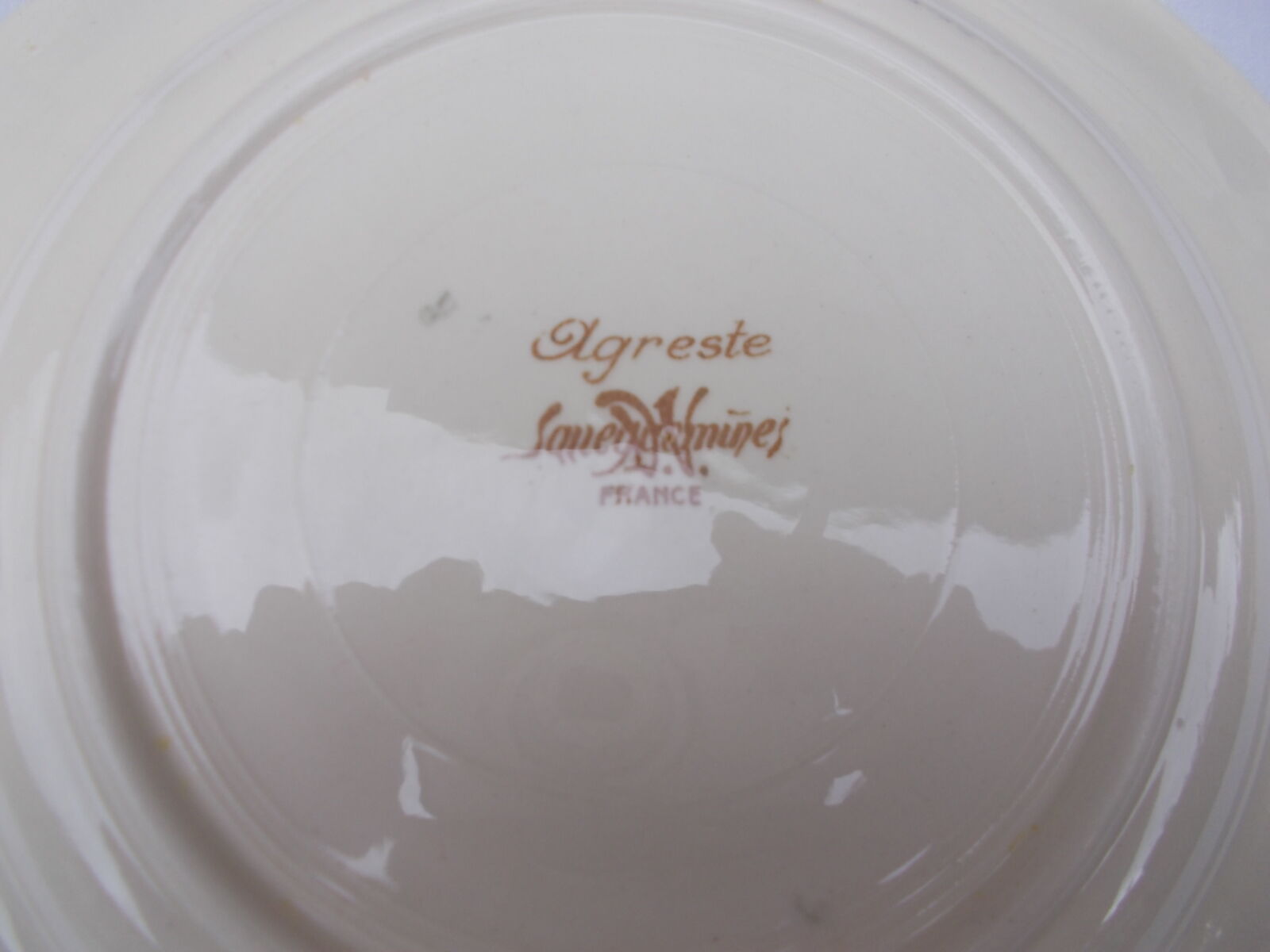 Lot de 5 assiettes plates Sarreguemines modèles Agreste