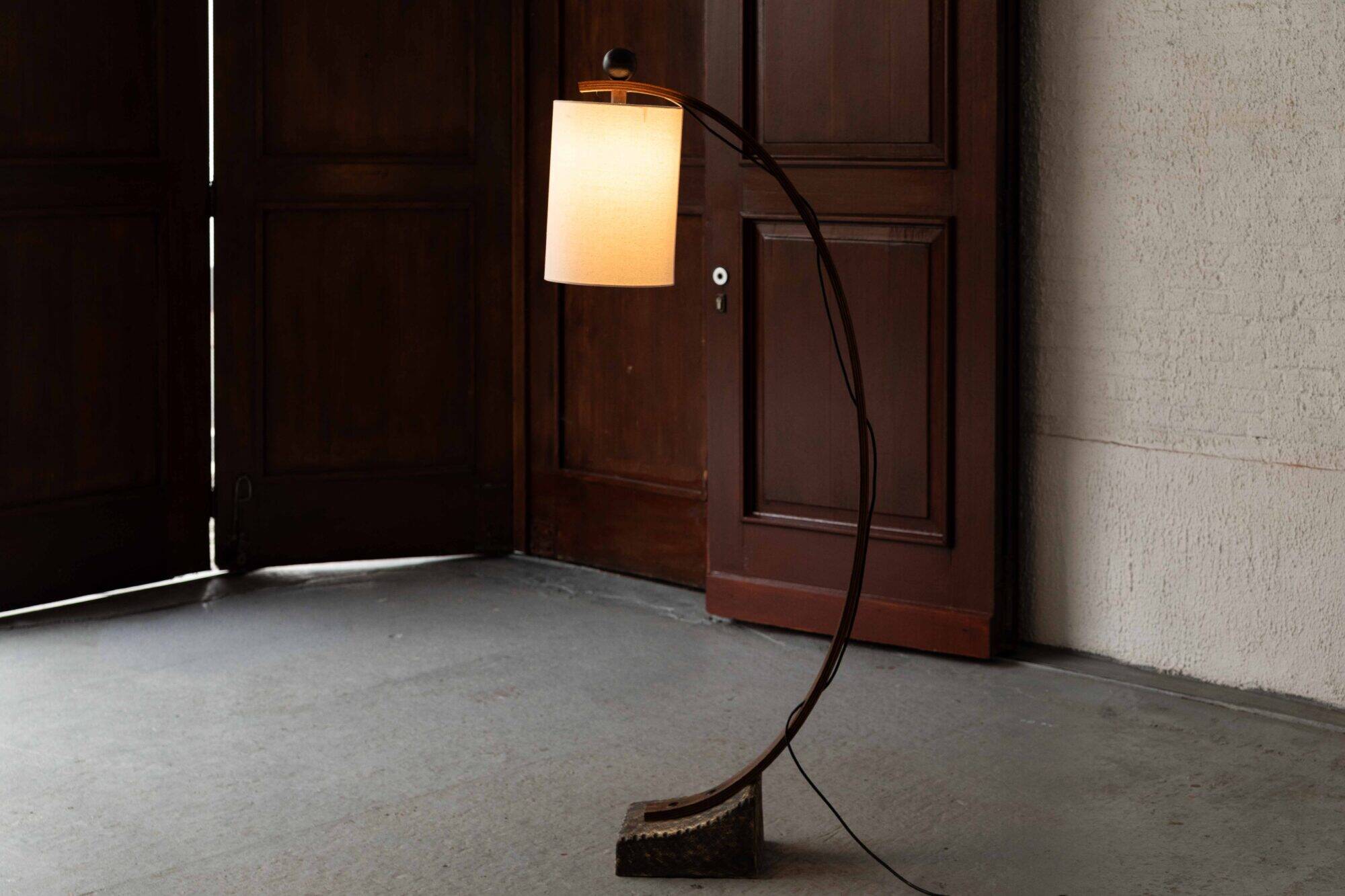 Art Deco arched floor lamp
