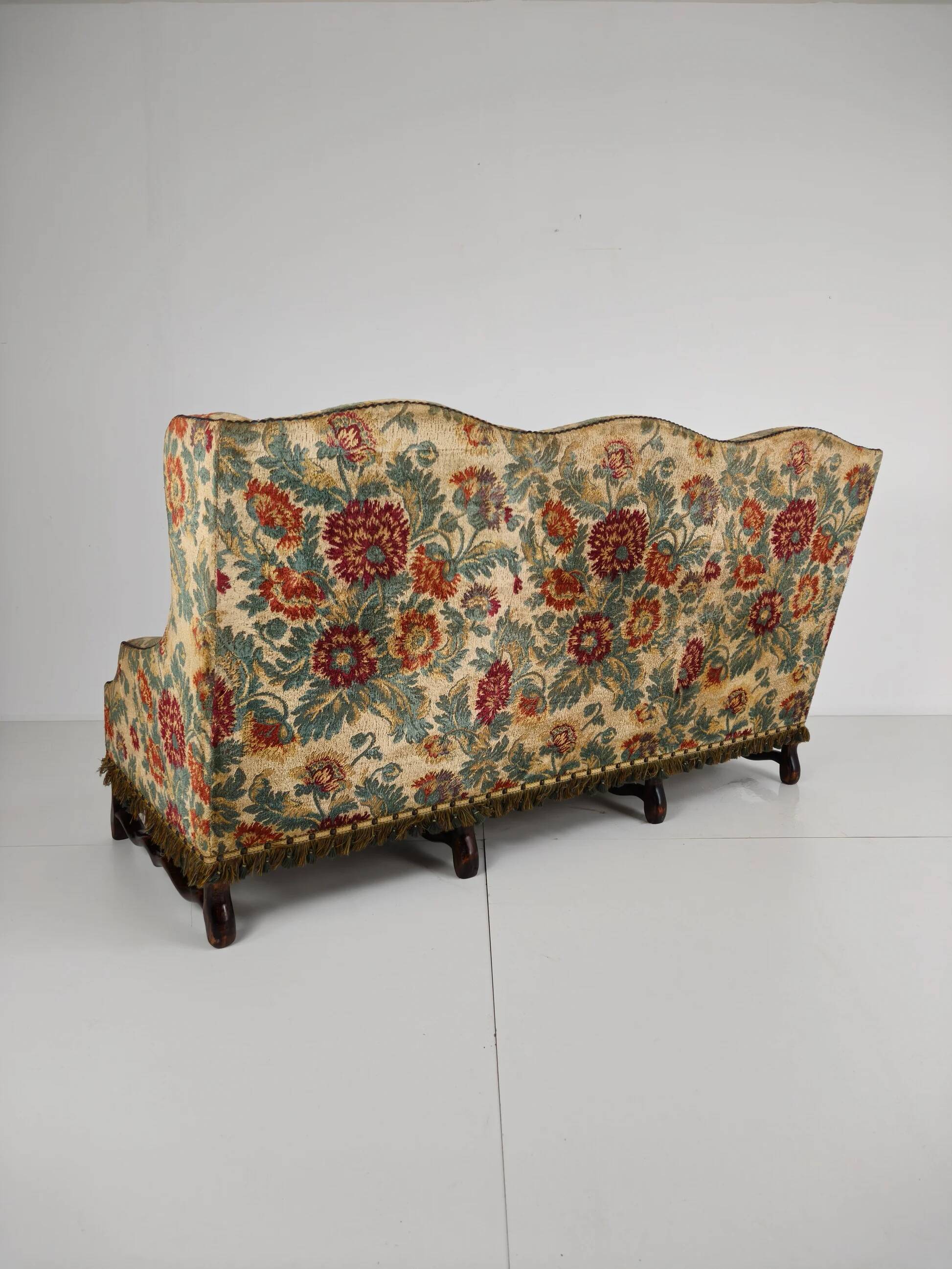 Os de Mouton sofa in tapestry – country house style, 19th century (ca. 1820)