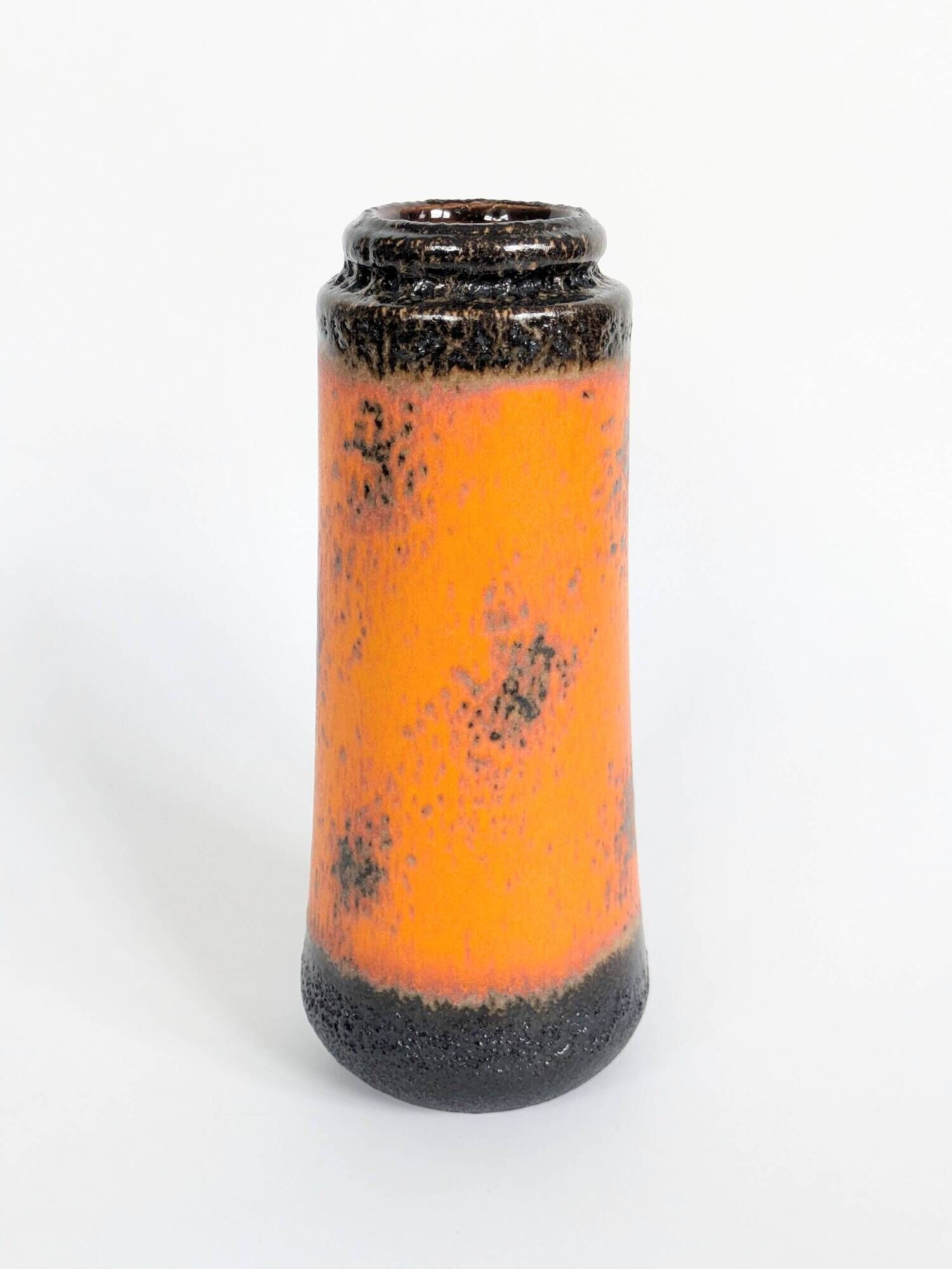 Vintage Scheurich fat lava vase, model 206, West German ceramic.