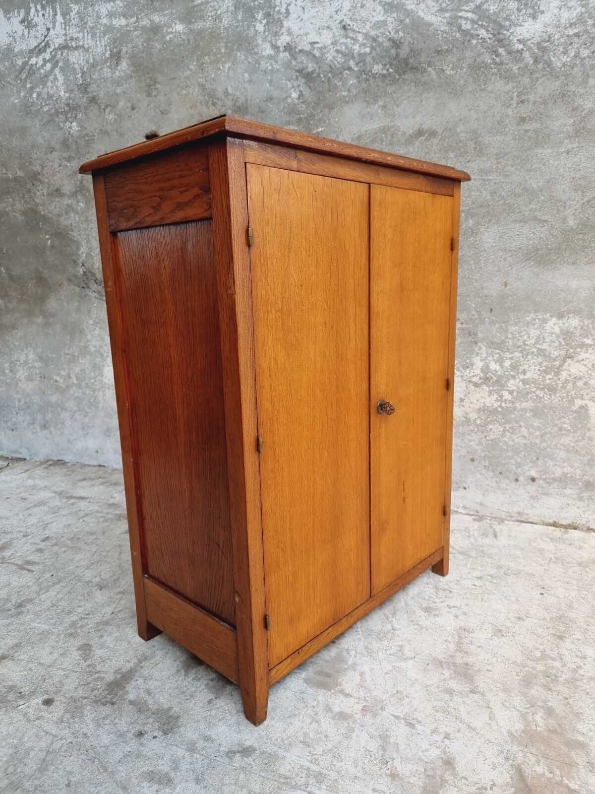 Old oak cabinet kitchen cupboard or shoe cabinet