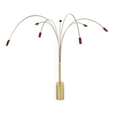 Hollywood Regency brass floor lamp