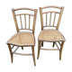 Deux chaises bistrot cannées