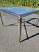 Vintage brushed steel and brass side table, 1970