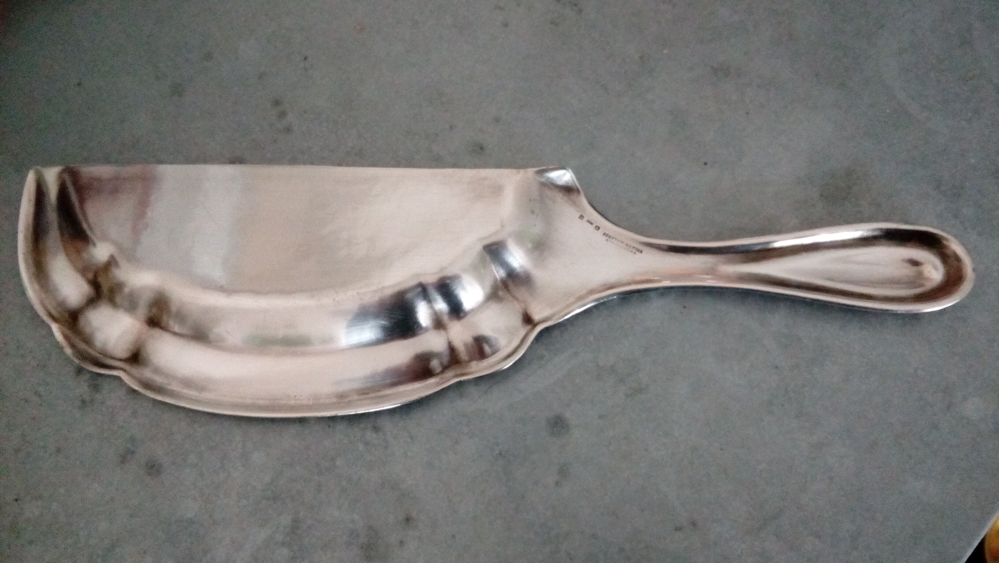 Pick-crumbs silver metal shovel