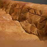 Vintage DS 11 modular sofa in cognac/orange leather by De Sede Swiss