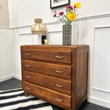 Vintage compass foot chest of drawers