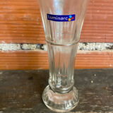 Pair of antique luminarc vases in moulded glass made in france vintage #d