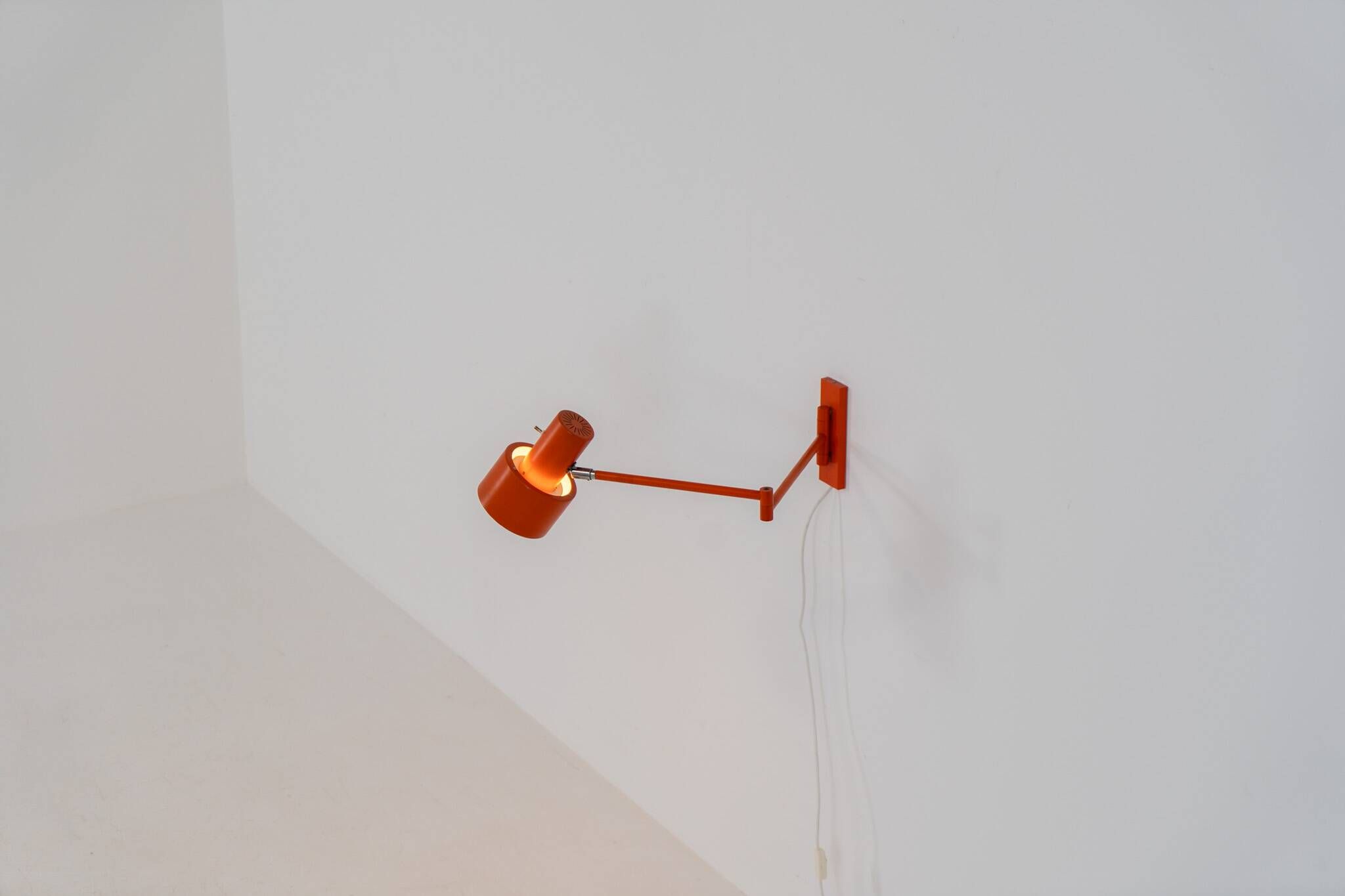 Orange "Skala" wall lamp by Jo Hammerborg
