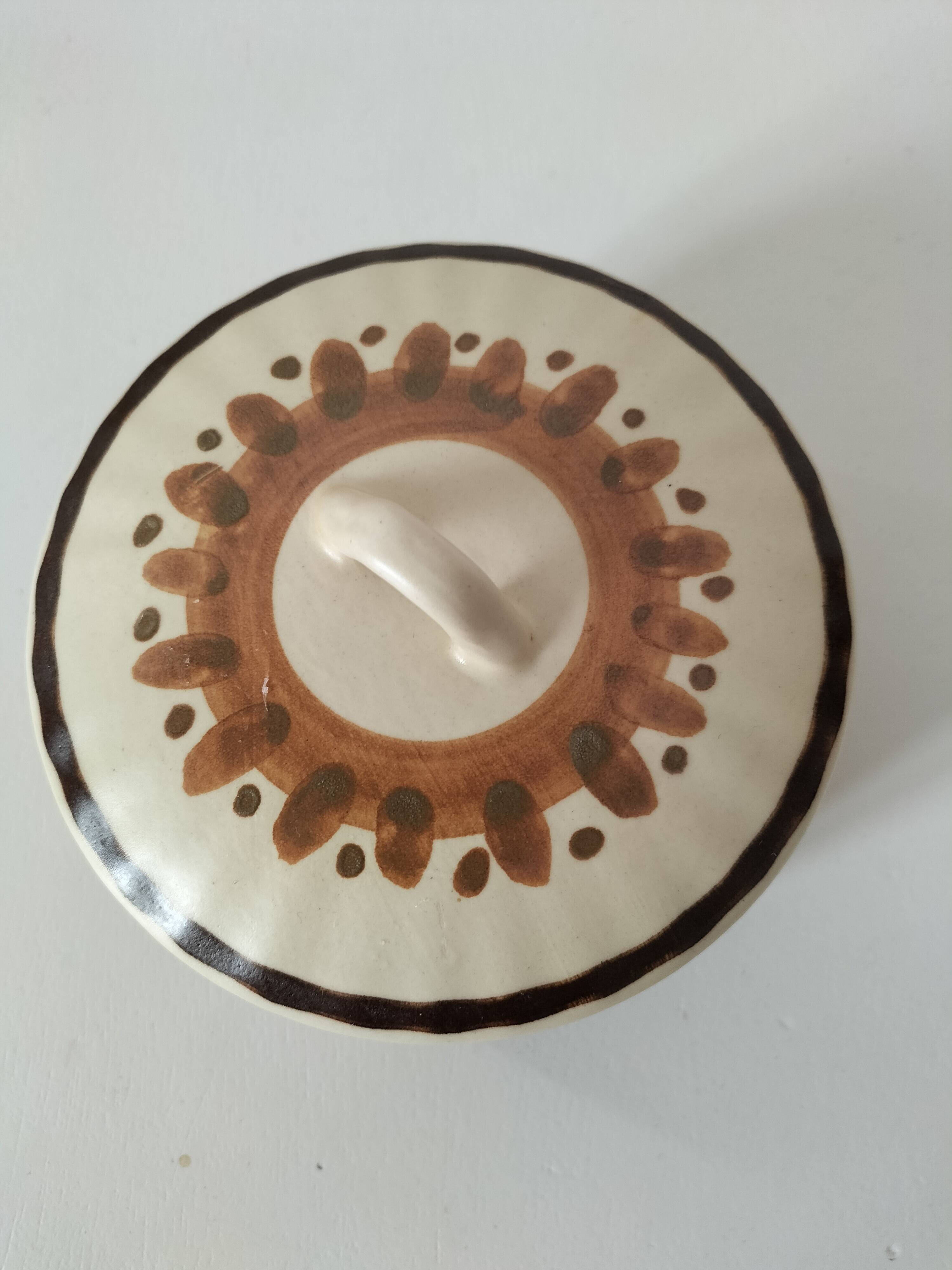 HB Quimper geometric design 70s bonbonnière