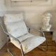 Fauteuil tubulaire en métal chromé, années 70