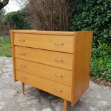Commode en chêne clair 1960