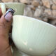 Cups + saucers • Gien, vintage pastel series