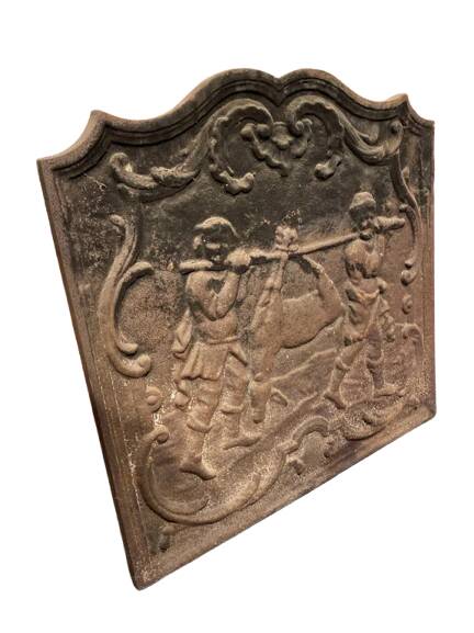 Cast iron fireplace plate