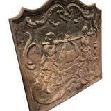 Cast iron fireplace plate