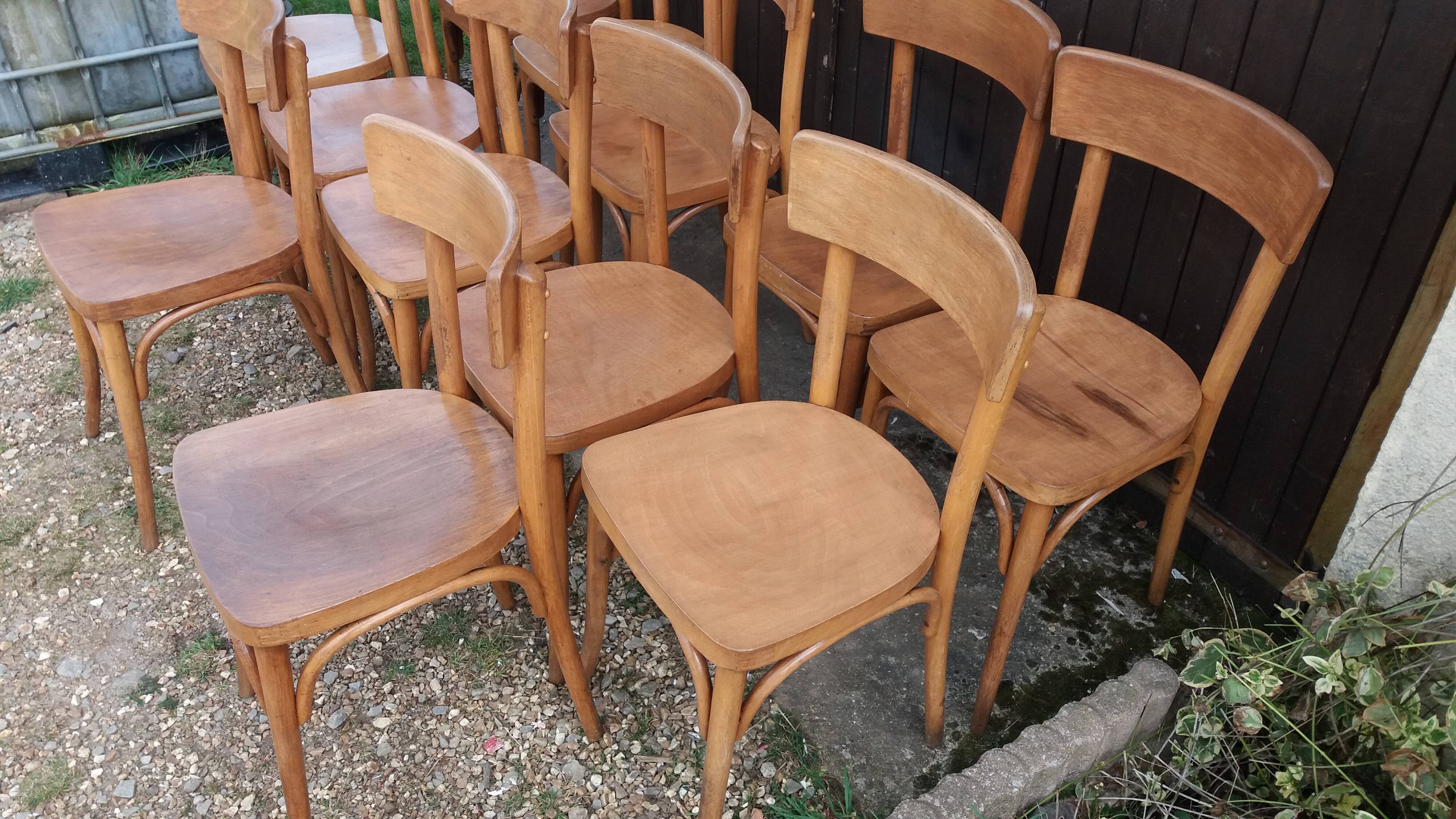 Set of 12 bistro chairs