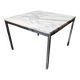 Table basse Roche Bobois en métal chromé dessus marbre,  1970