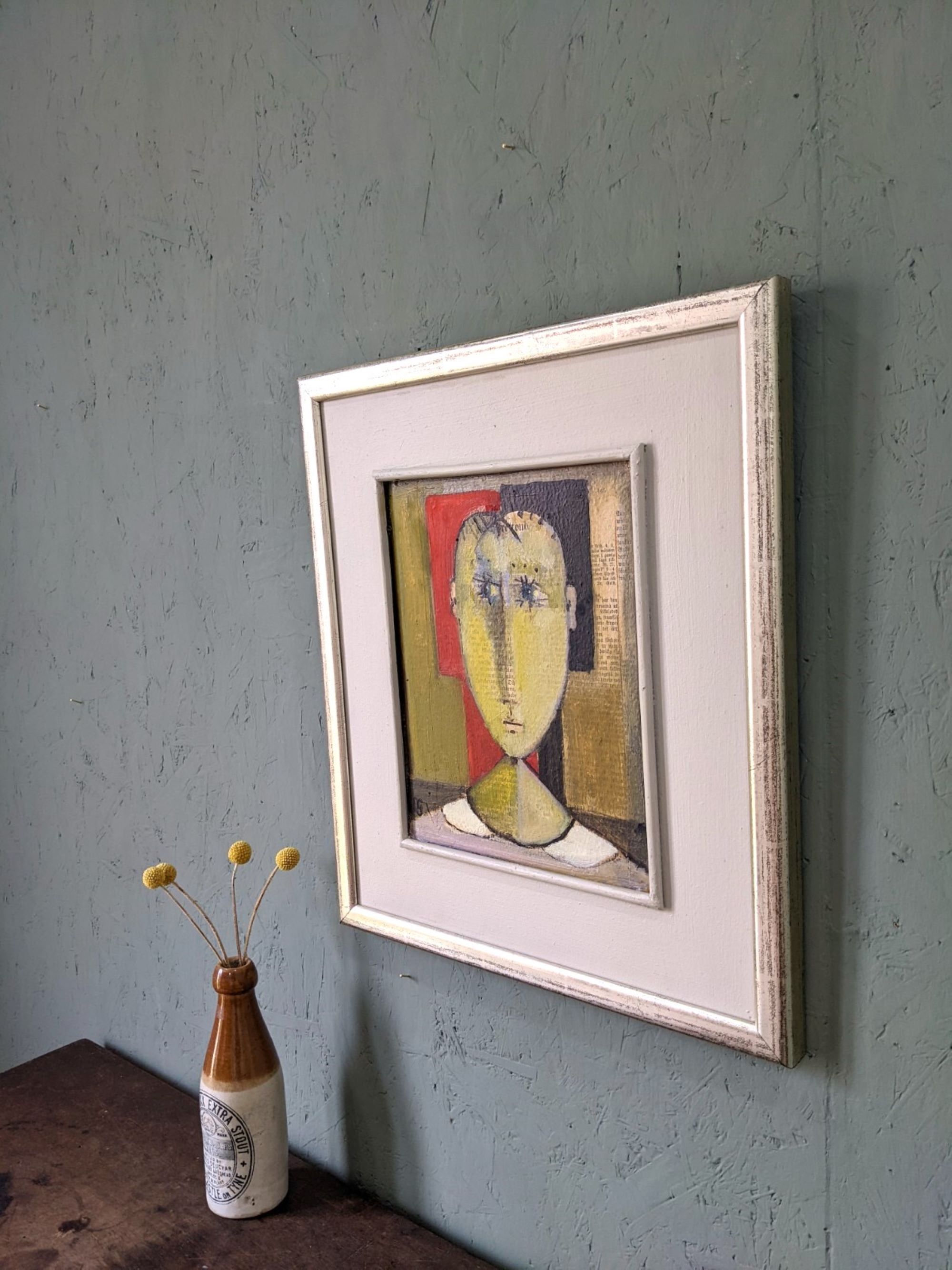 Contemporary Figurative Oil Painting "Portrait of a Boy" Framed, 2009