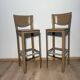Pair of leather stools Enrico Pellizoni