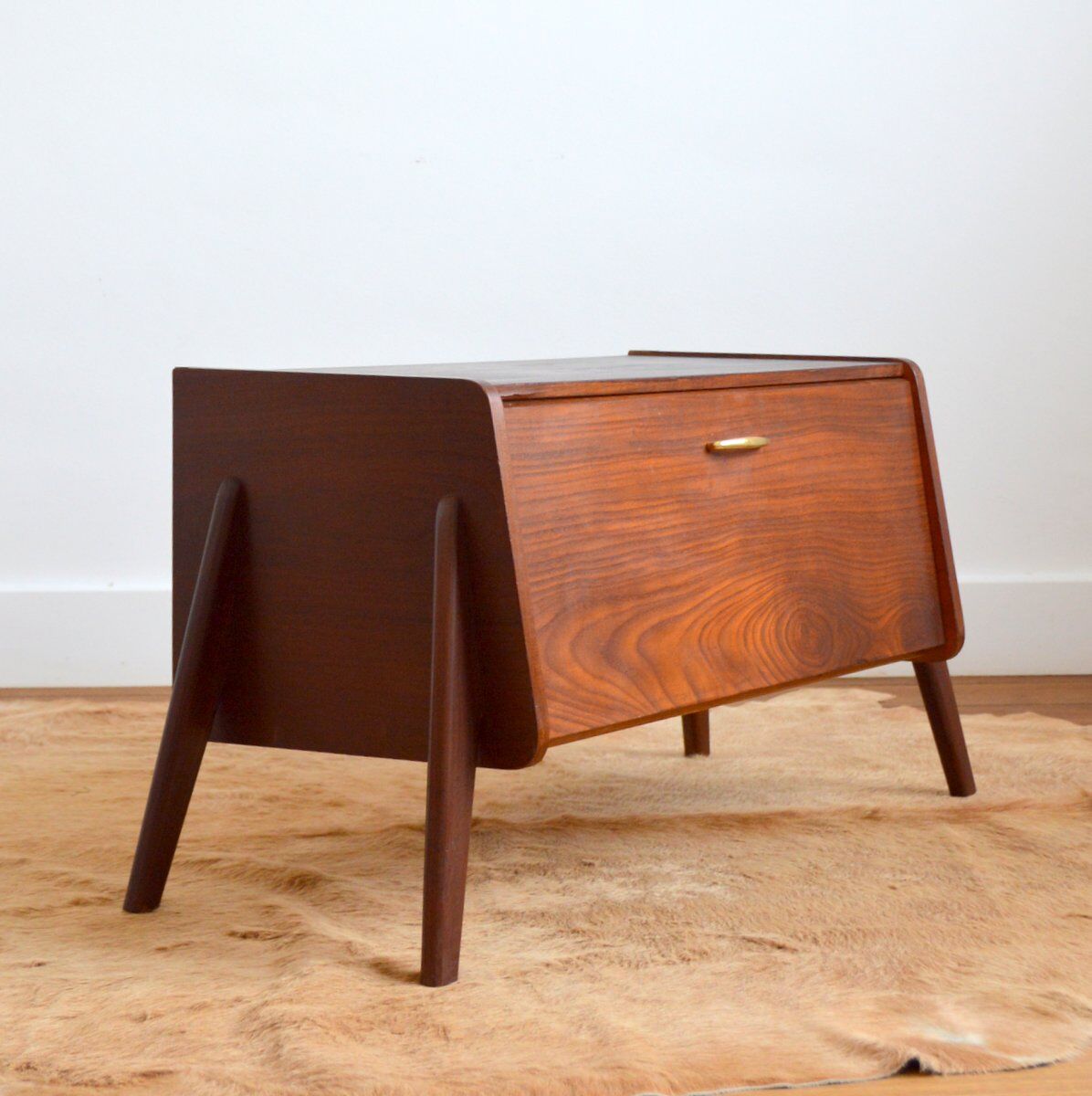 Night table side cabinet teak louis van teeffelen 1960s