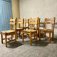 6 brutalist dining chairs