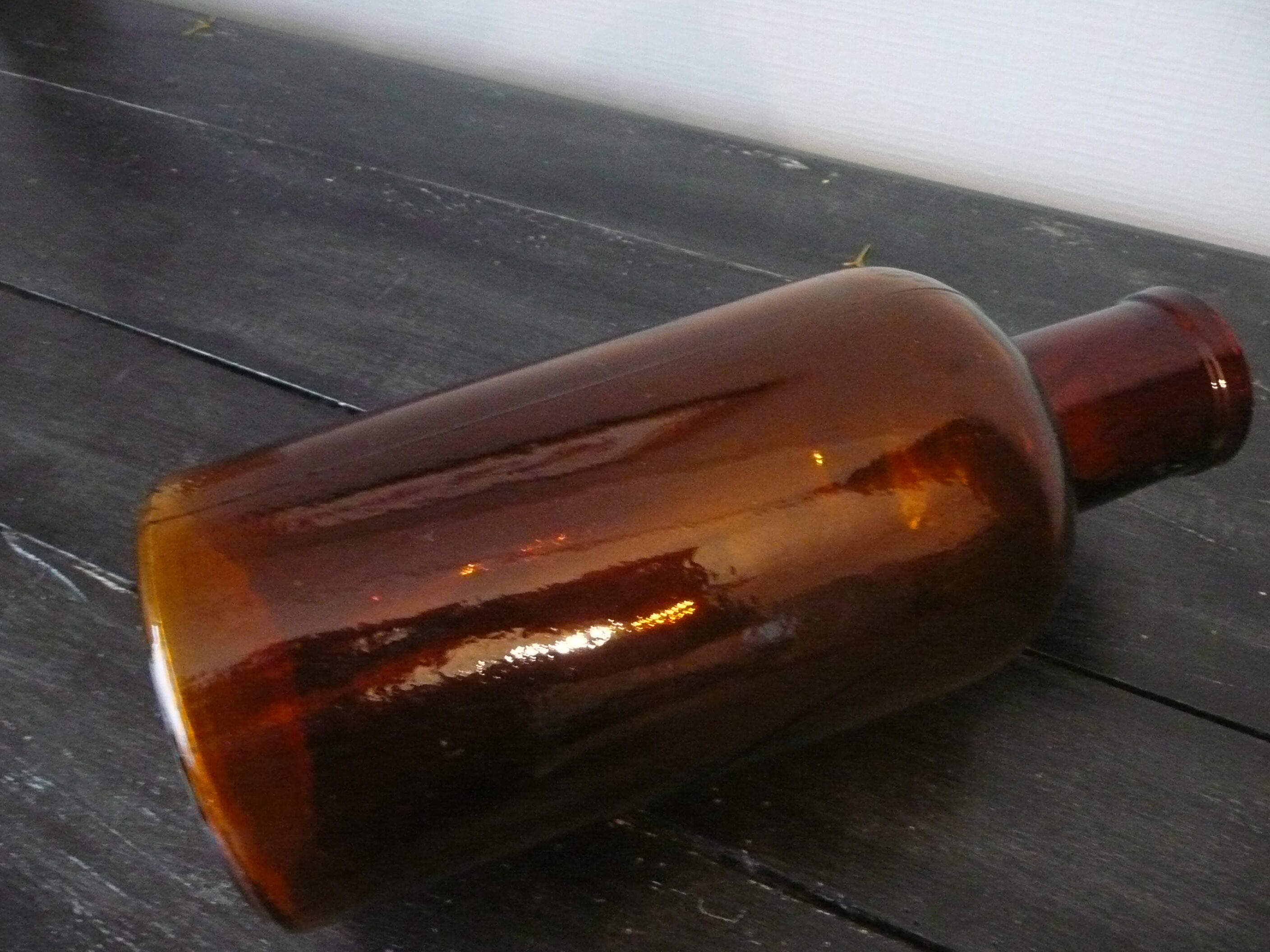 Amber drug bottle