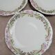 Set of 5 Limoges porcelain dessert plates in Art Nouveau style.