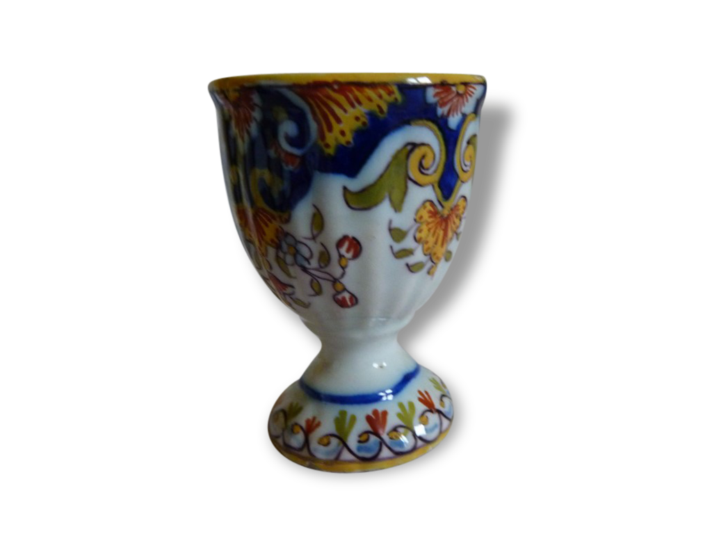 Egg cups couple Rouen faience