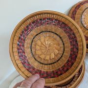 Set of three nesting bamboo boxes – China – 1980s