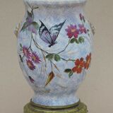 Vase in earthenware butterfly decoration