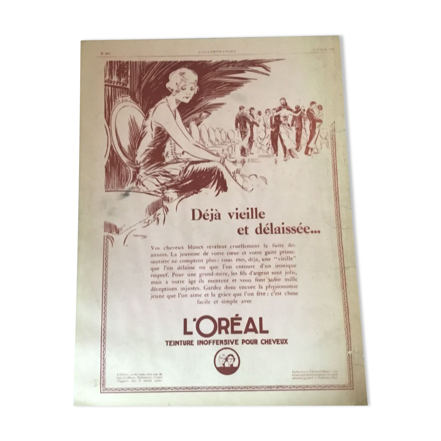 Vintage advertising to frame the oreal