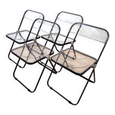 Ensemble de 4 chaises Plia par Giancarlo Piretti – Anonima Castelli
