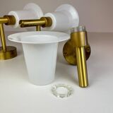 Mid-century brass and acrylic wall lamps Luxus, Sweden, 1960s