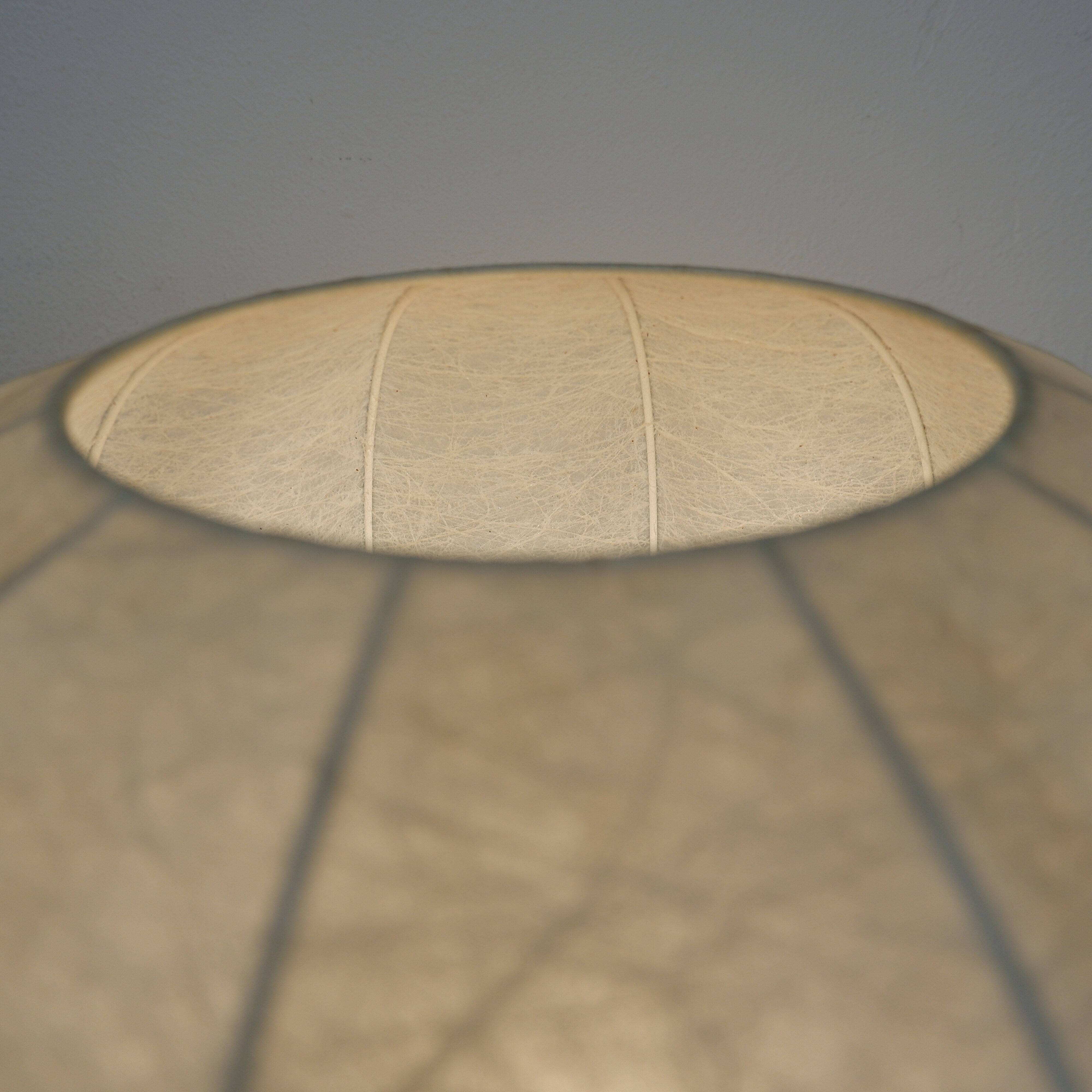 Vintage cocoon tripod floor lamp with brass details, 1960s