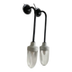 Pair of Art Deco wall lights in cast iron, glass and ceramic from the 1930s.