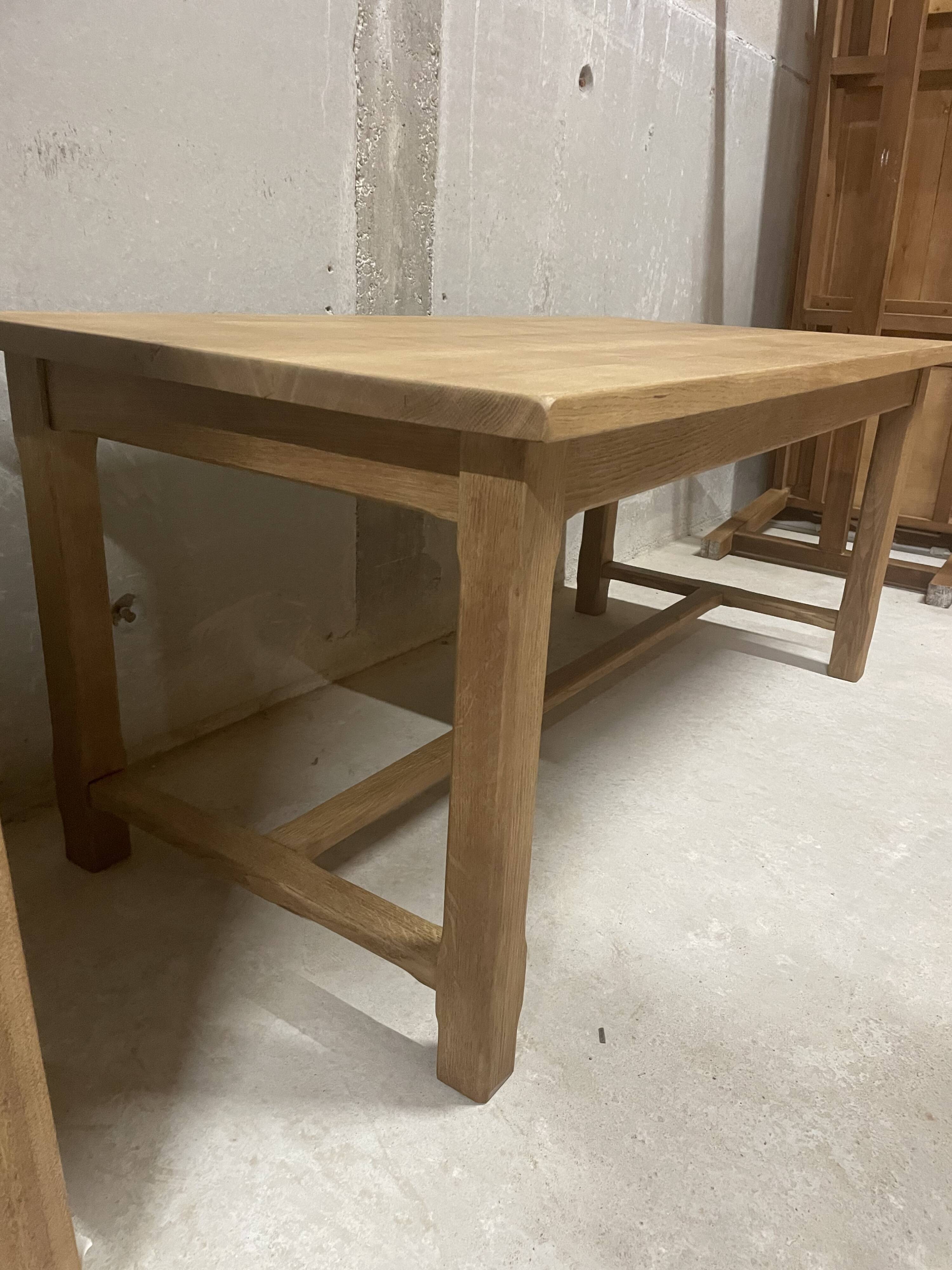 Solid oak farmhouse table