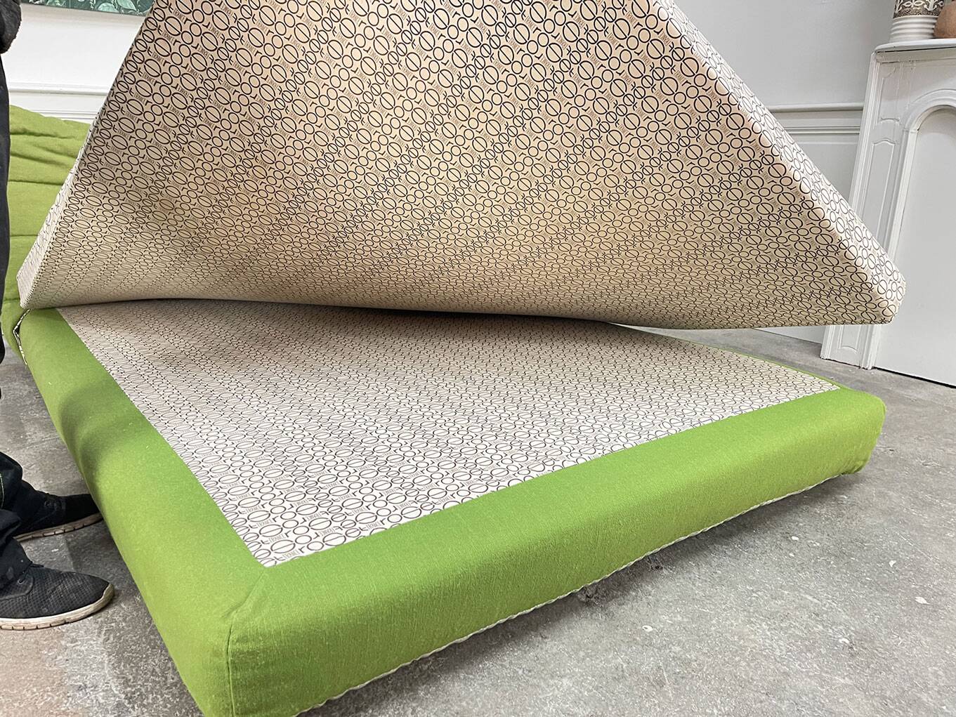 Vintage Green Togo Bed