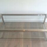 Large chrome coffee table