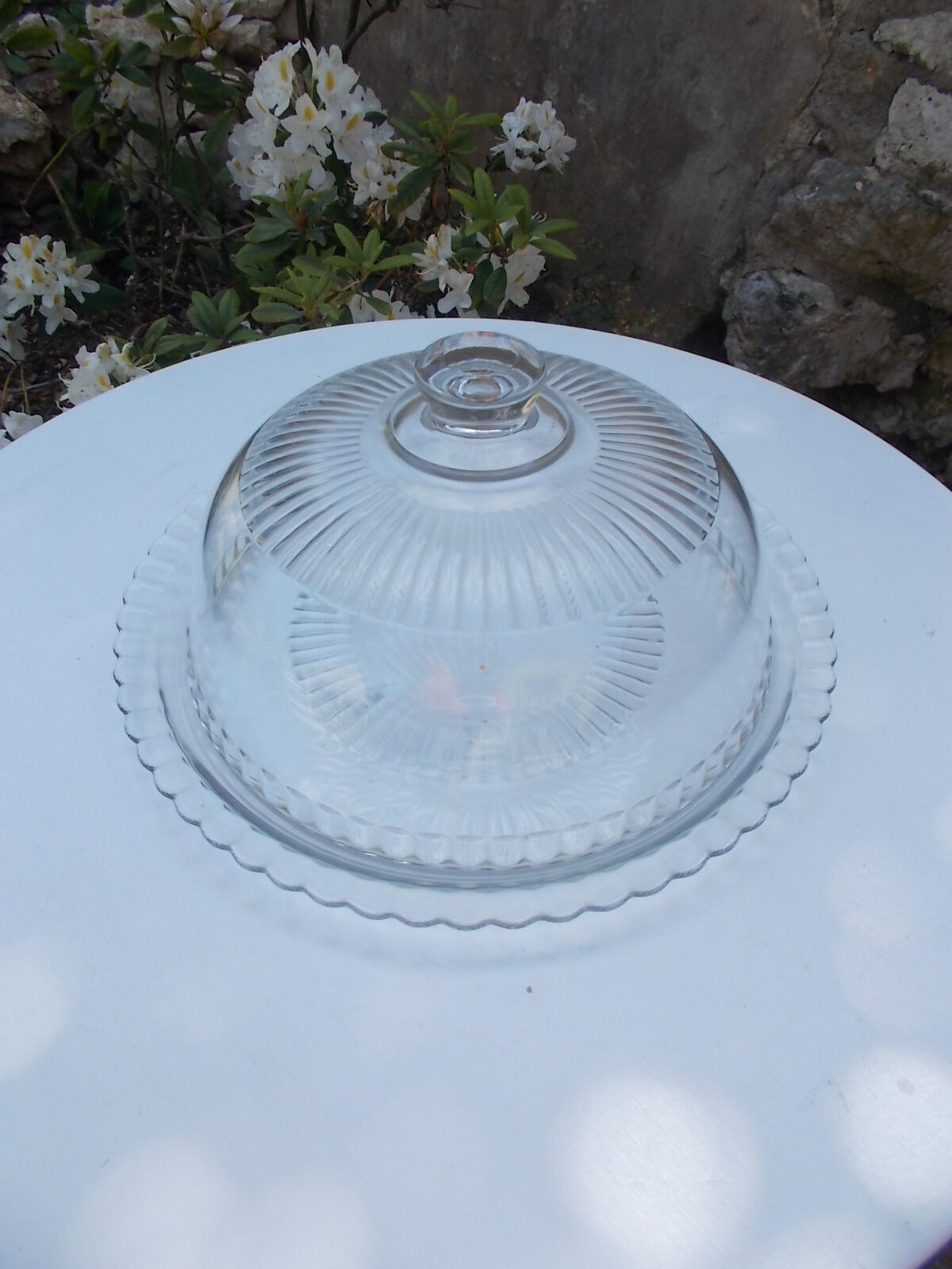 Dish with its Arcoroc plate.