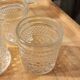 Whiskey service in glass carafe and 6 glasses