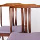 Paire de chaises suédoises vintage par LBG Group – années 1970, hêtre et tissu violet